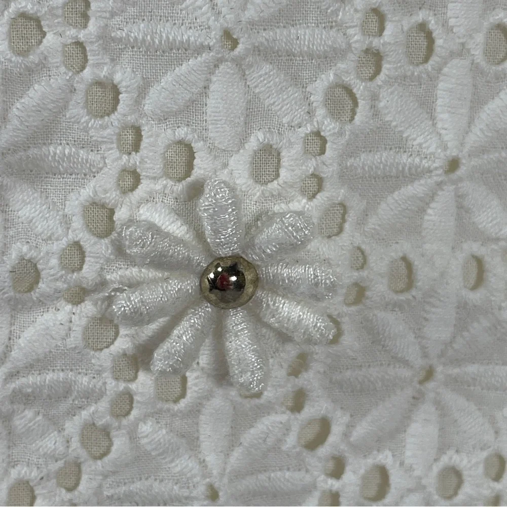 Talbots cream eyelet Skirt